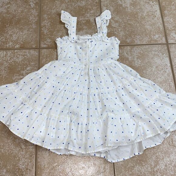 Janie & Jack Ruffle Trim Swiss Dot Sundress Size 8 - Picture 3 of 4